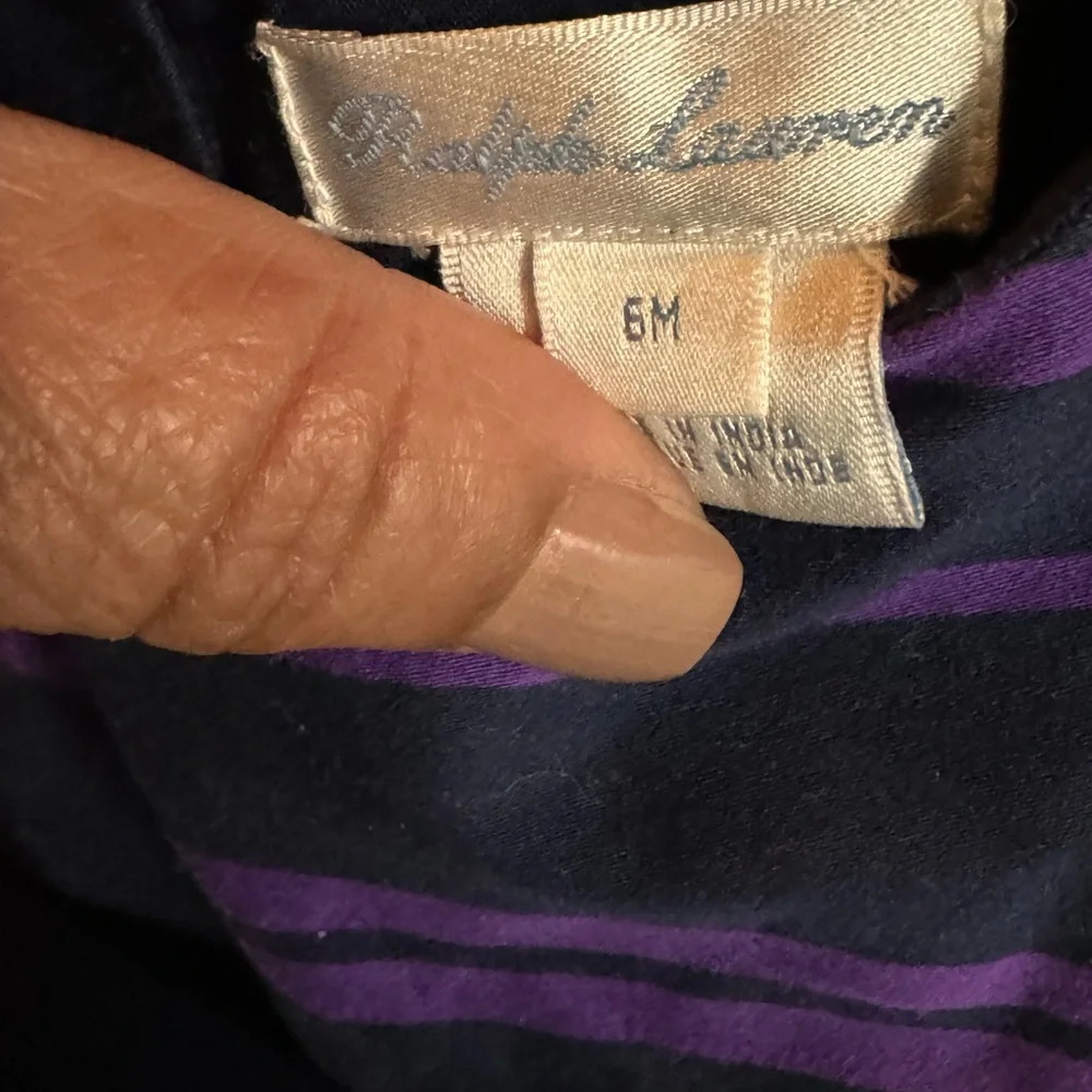 Ralph Lauren size 6 months purple and black dress